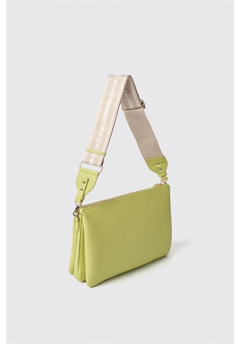 Reg shoulder strap con logo in metallo e tracolla jacquard  Lime - Gaëlle Paris GAELLE paris | GAACW02214VE17